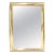 Large Solid Brass Half Round Profile Frame Rectangular Wall Mirror For Sale