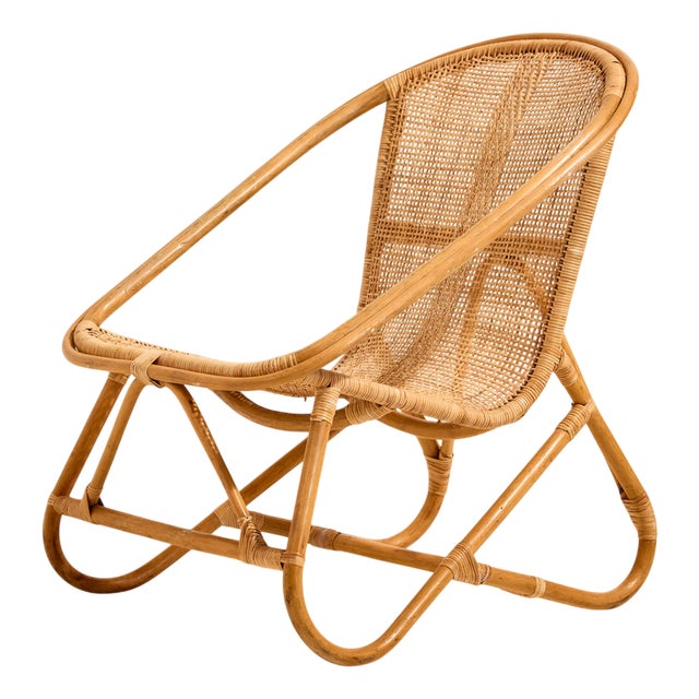 Italian Bamboo Chair, 1960s For Sale
