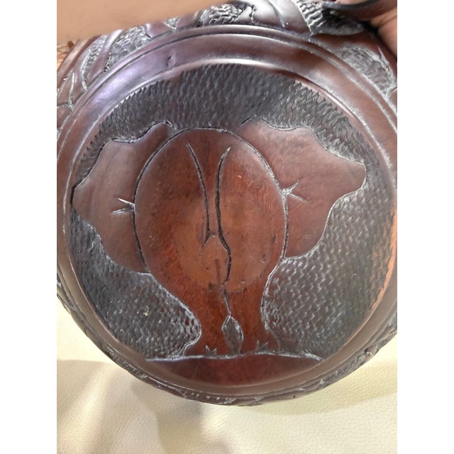 1970s African Hand-Carved Tribal Art Likely Crafted From a Dense Rosewood 13in For Sale - Image 4 of 5