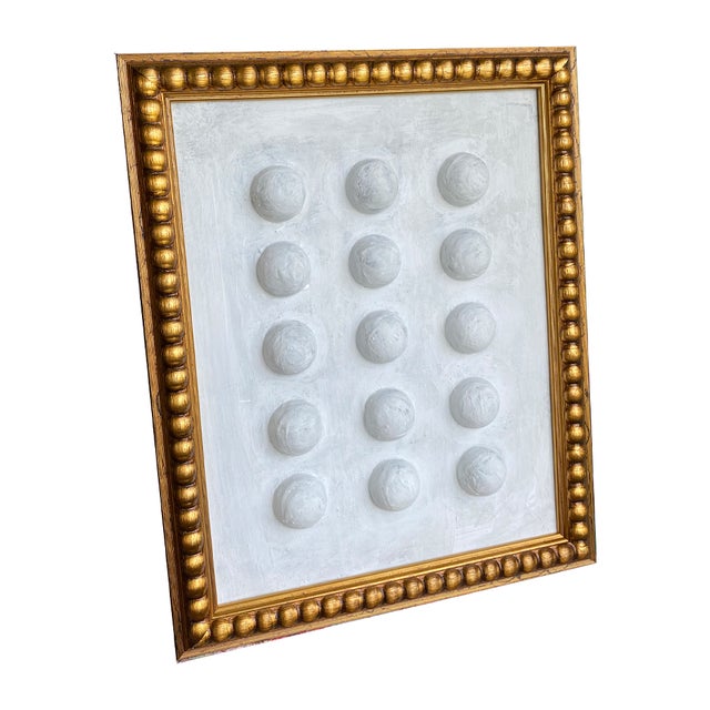 Contemporary Textured Plaster Wall Art Framed | Minimalist Sculptural Painting | Neutral Abstract | Original Acrylic on Canvas | 13x16 For Sale - Image 3 of 5