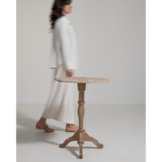 Foldable Oak Side Table France Early 1900s For Sale - Image 12 of 13