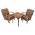 H410 Armchairs and Coffee Table by Halabala for Up Závody, Czechoslovakia, Set of 3 For Sale