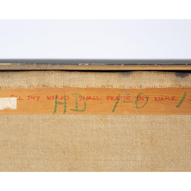 1966 “All Thy Works Shall Praise Thy Name” Oil on Canvas Painting by William Arthur Lewis For Sale - Image 10 of 10