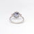 2020s Tanzanite Diamond Halo Ring With Cathedral Shank: Solid 14k Gold, Oval 8.5x6.5mm, Size 6.75 For Sale - Image 5 of 5