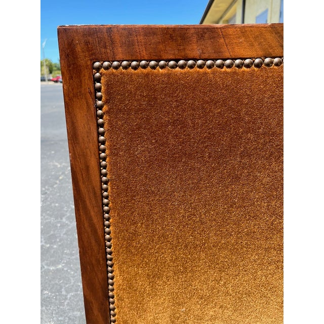 Sienna Dessin Fournir Eyton Bergere. Mohair, Mahogany Club Chair For Sale - Image 8 of 17