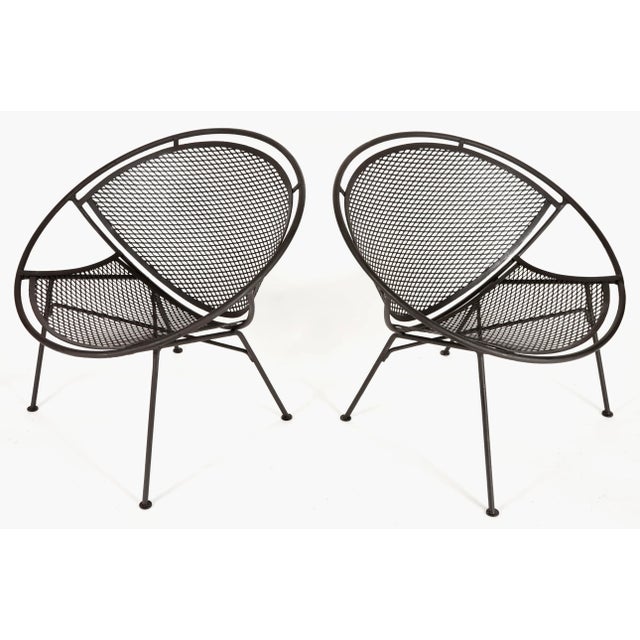 Vintage Maurizio Tempestini for Salterini Mid Century Modern"Radar" Patio Lounge Chairs- Set of 2, Attributed For Sale - Image 12 of 13