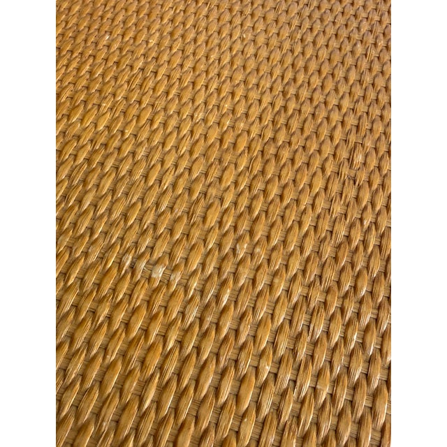 Vintage British Colonial Tortoise Rattan Cabinet With Drawer For Sale - Image 9 of 12