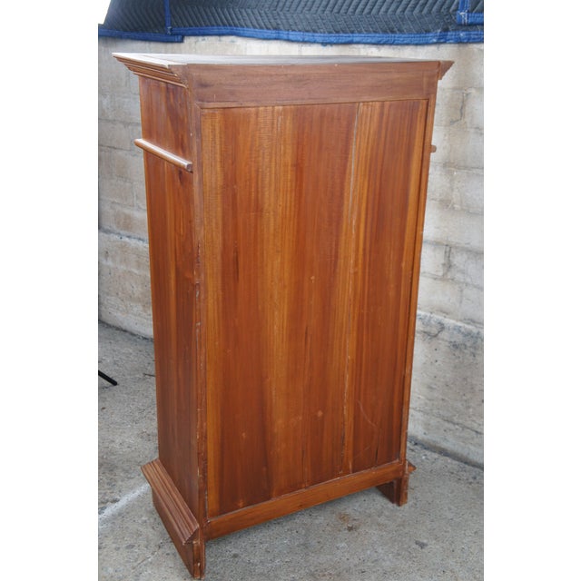 Brown Traditional Mahogany 12 Bottle Wine Rack Holder Bar Cabinet Storage Stand For Sale - Image 8 of 12