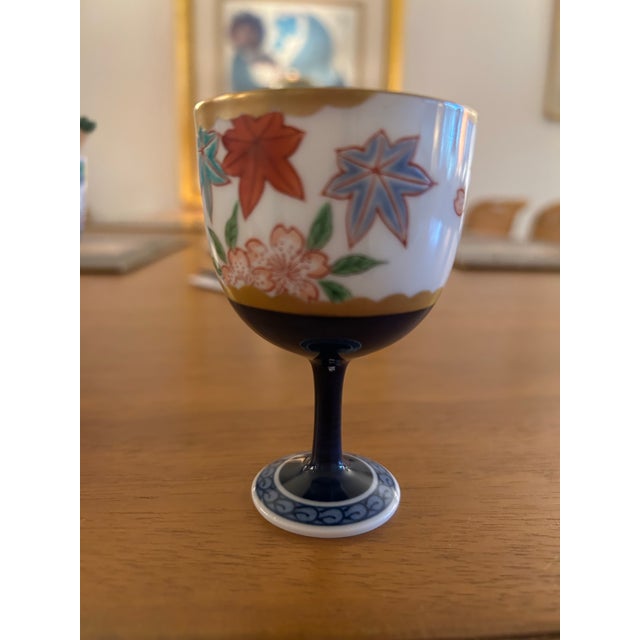 Ceramic 1940s Mino Shozan Ceramic Stemmed Cup From Japan For Sale - Image 7 of 7