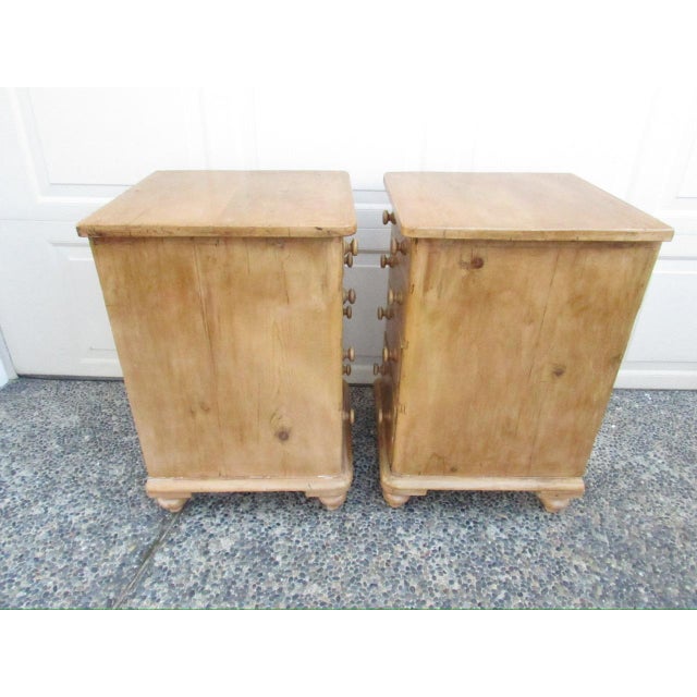 Tan Antique English Pine Nightstands For Sale - Image 8 of 15