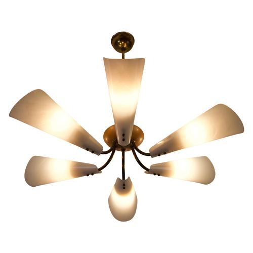 Vintage Italian Sputnik Chandelier in Brass, 1950s For Sale - Image 14 of 14