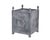 Pair of Neoclassical Metal Planters, Grey Patina, Wreath Motif For Sale - Image 4 of 7