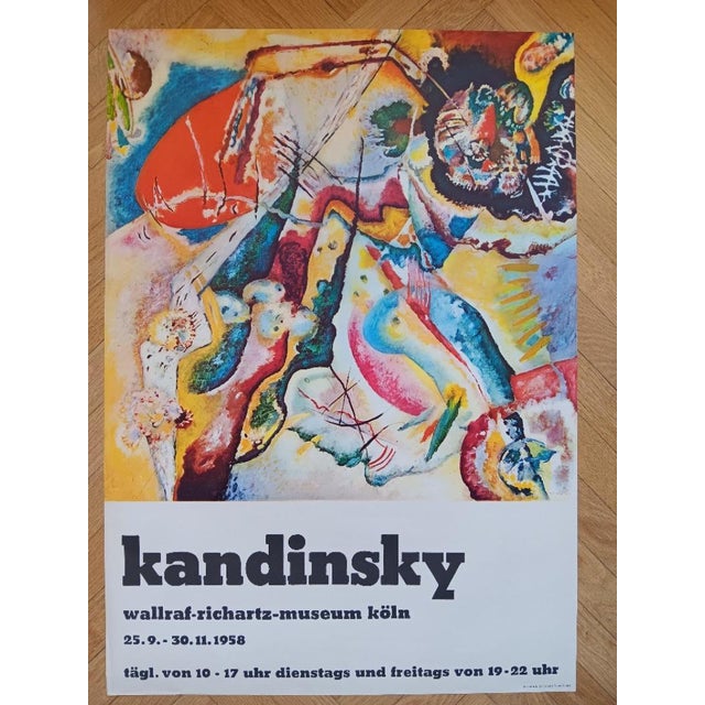 Wassily Kandinsky (1966-1944) Rare original exhibition poster - 1958 Cologne Museum Dimensions: 84 x 59 cm Very good...