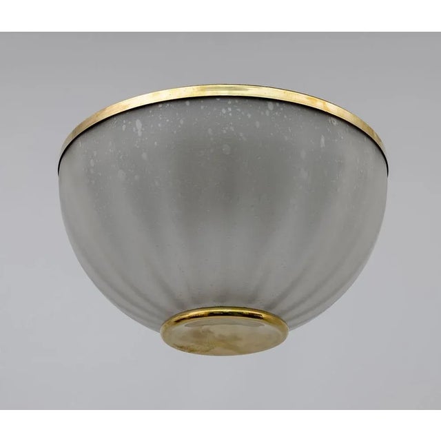 Mid-Century Modern Murano Glass and Brass Ceiling Light, 1970s For Sale - Image 4 of 8