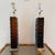 Glass Amber-Brown Textured Wavy Glass Table Lamps in the Mid-Century Modern Taste - A Pair For Sale - Image 7 of 9