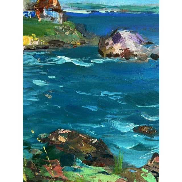Blue Oil Painting Sea Lighthouse Yuriy Suprunchuk For Sale - Image 8 of 11