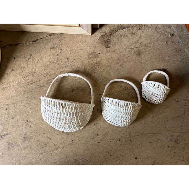 Vintage Nesting Pocket Baskets -Set of 4 For Sale - Image 4 of 8