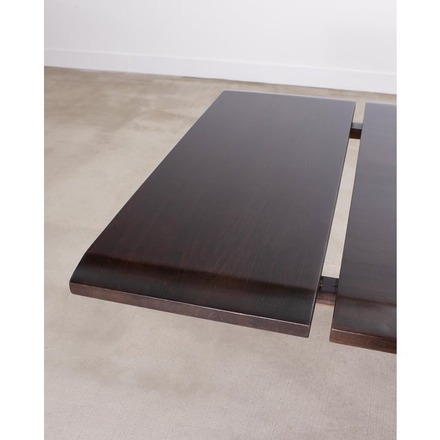 Christian Liaigre Style Ebony Oak Courier Dining Table 9.5 Ft For Sale - Image 13 of 18