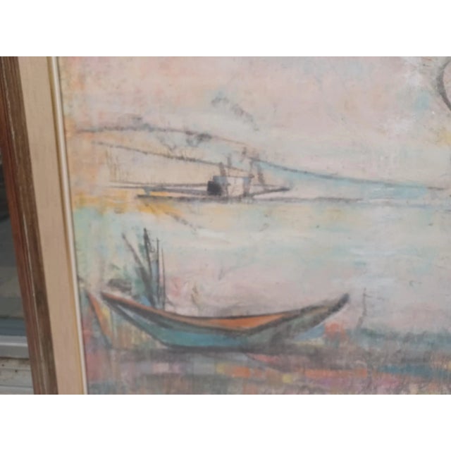 Vintage Framed Pastel Drawing Signed Parmeyano For Sale - Image 4 of 8