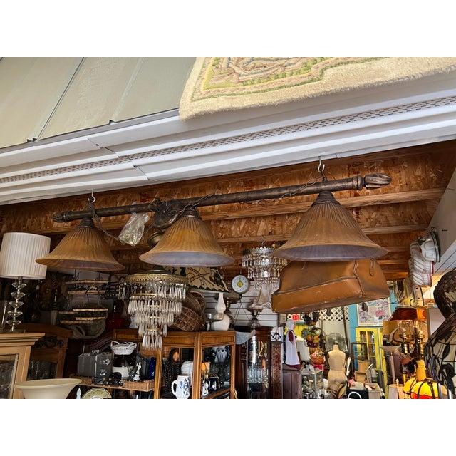 Vintage Three Light Bar Pendant Light For Sale - Image 4 of 5
