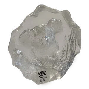 1980s Mats Jonasson Full Lead Crystal Koala Bear
