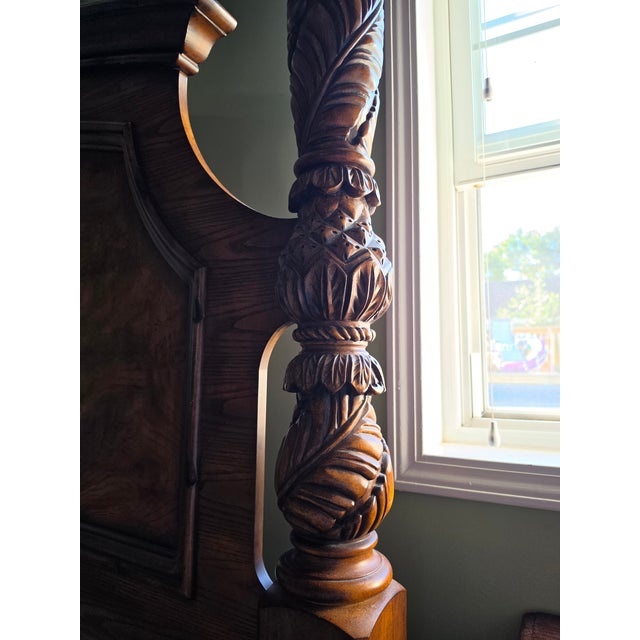 English Tropical Inspired King Size Canopy Bed Frame For Sale - Image 3 of 8