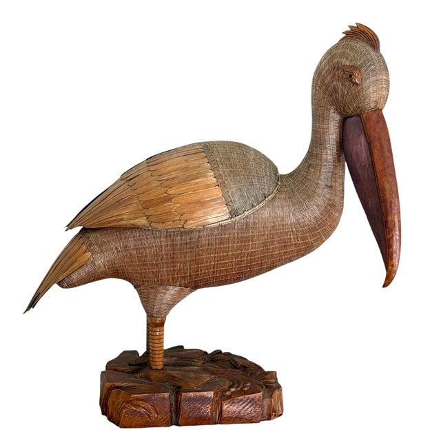 Shanghai Handicrafts Large Woven Wicker Pelican Box For Sale - Image 12 of 12