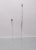 Silver Kurt Verson style Thin Line Adjustable Height Chrome Floor Lamps - a Pair For Sale - Image 8 of 8