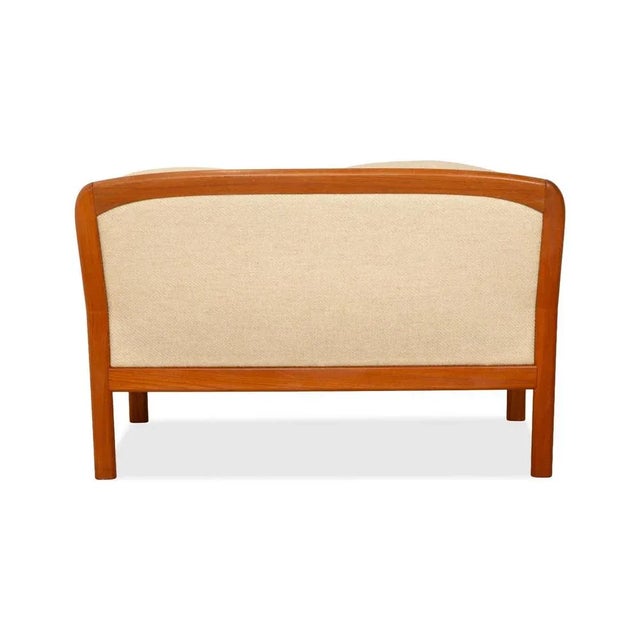 Mid-Century 2-Seater Sofas in Wood and Beige Upholstery from Dyrlund, Set of 2 For Sale - Image 12 of 15