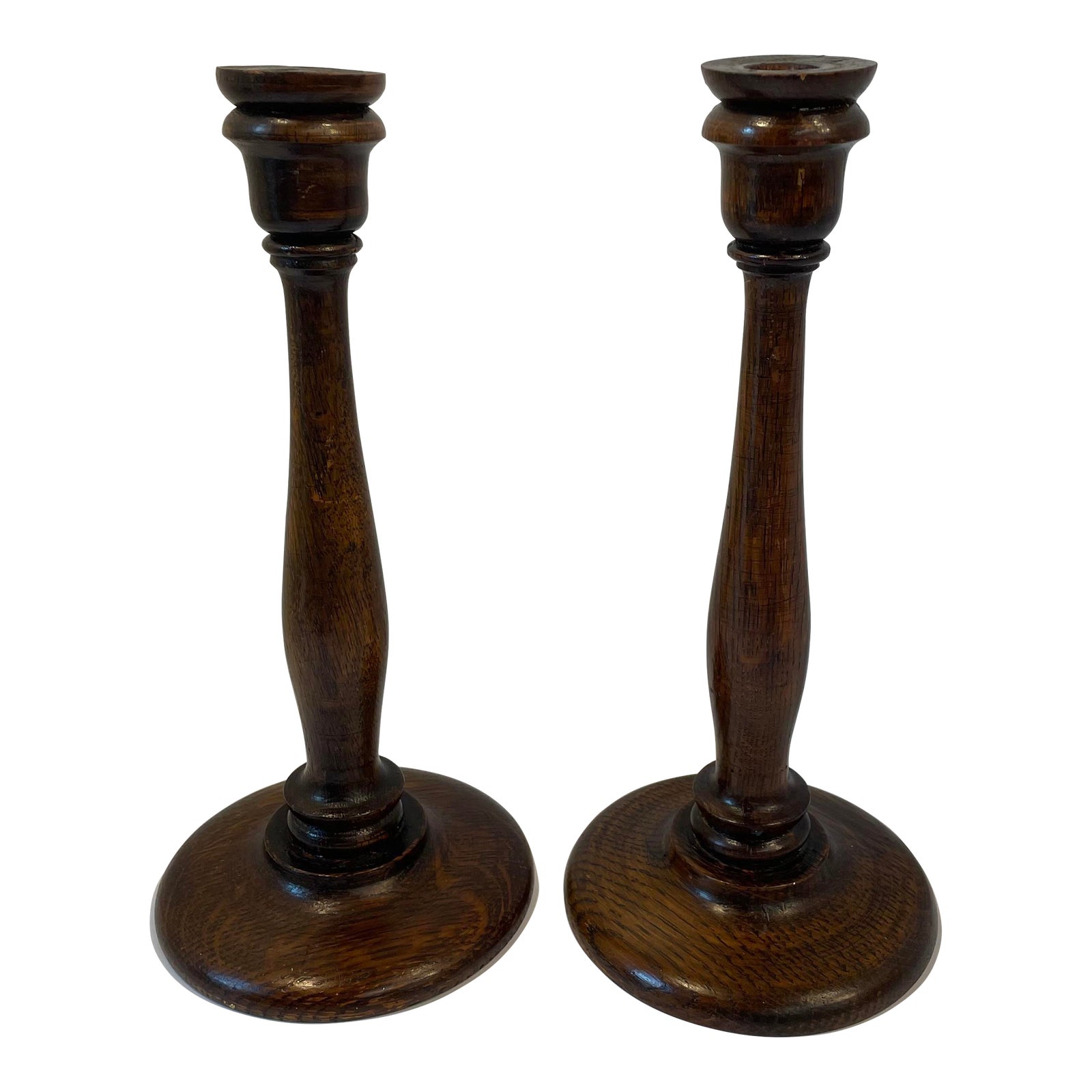 Vintage Wooden Candlesticks a Pair Chairish
