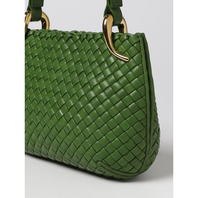 2020s 2024 Bottega Veneta Pipe Shoulder Hobo Bag Medium Avacado Green Gold Lambskin Leather Intrecciato For Sale - Image 5 of 12