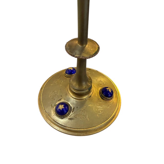 Set of 3 Late 19th Century French Bronze Ormolu Jewelry Box and Candlestick Holders For Sale - Image 4 of 8