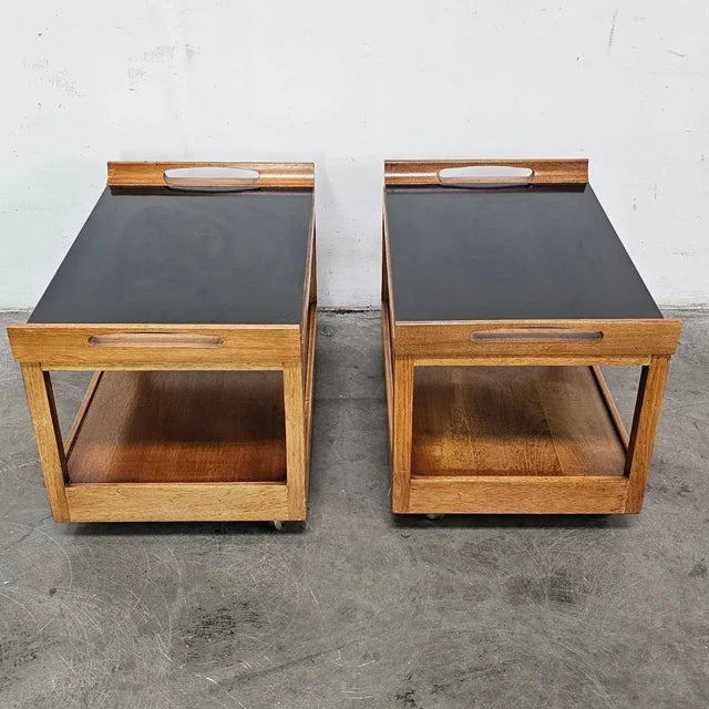 Drexel 1960s Mid Century Drexel Side Tables With Serving Trays - a Pair For Sale - Image 4 of 12