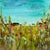 Contemporary Original Contemporary Wildflower Landscape Watercolor Painting Framed Signed 10x13 For Sale - Image 3 of 10
