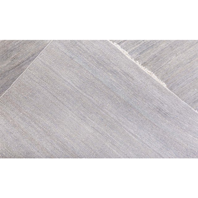 Textile Modern Hand-Knotted Wool Rug in Solid Grey Tones by Doris Leslie Blau For Sale - Image 7 of 7