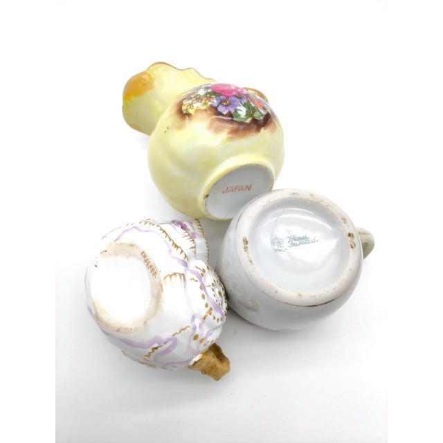 Ivory Antique Art Nouveau Unmatched Collection of Porcelain Creamers - 3 pcs For Sale - Image 8 of 10