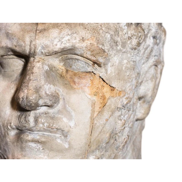 1920s Antique Plaster Bust For Sale - Image 5 of 5