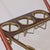 Cesare Lacca Italian Mid Century Modern Trolley Bar Cart Brass Glass Attributed to Cesare Lacca, 1950s For Sale - Image 4 of 9