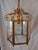 Brass and Cut Glass Hexagon Lantern Pendant Lamp, 1940s For Sale - Image 15 of 15