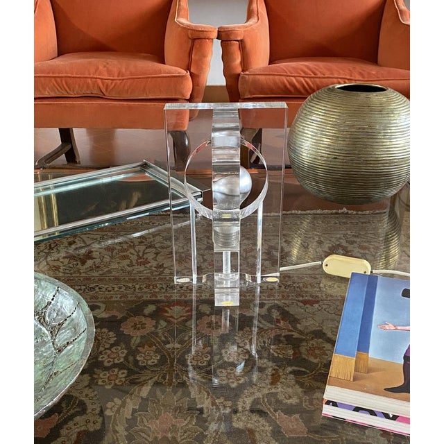 Sculptural Acrylic Table Lamp by Sandro Petti for Maison Jansen, France, 1970s For Sale - Image 10 of 18