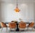 Orange Murano Art Glass Looped Abstract Orange White Pendant Light For Sale - Image 8 of 18
