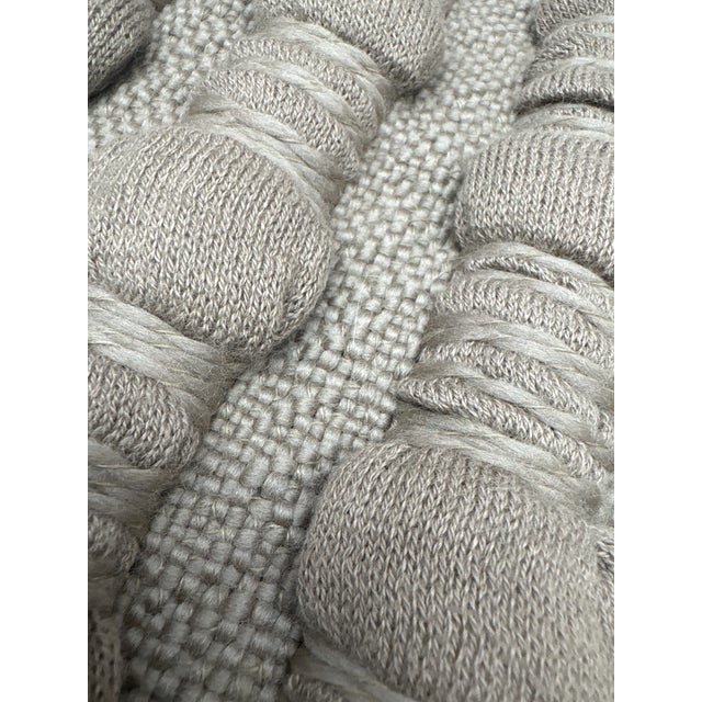 Contemporary Rh Restoration Hardware Loa Merino Wool Chunky Stripe Pillow Cover For Sale - Image 3 of 11
