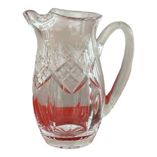 1970s Waterford Crystal Martini Pitcher With Ice Lip – Cut Irish Crystal – 24 Oz For Sale