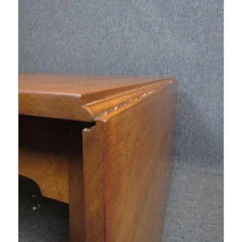 Brown Mid-Century Modern Drop Leaf Dining Table For Sale - Image 8 of 9