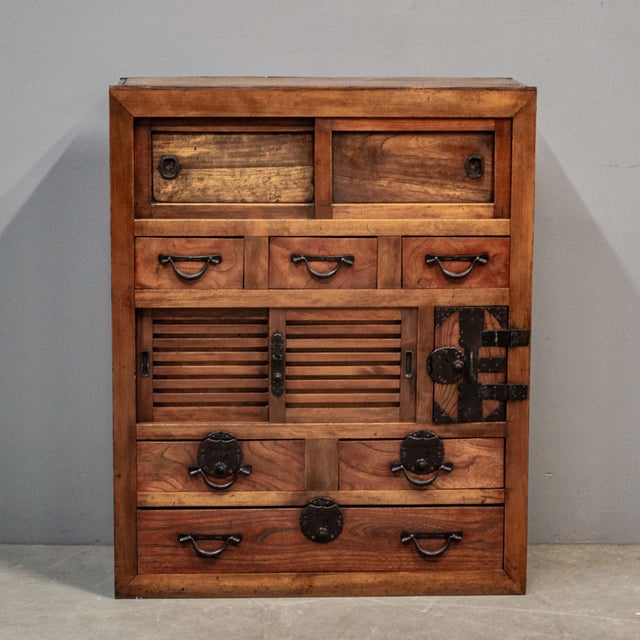Japanese Antique Japanese Choba Tansu / Merchant Chest For Sale - Image 3 of 12