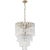 Lorelei Small Waterfall Chandelier in Gild with Clear Glass Designer: Julie Neill Canopy: 5.75" Round Mounting: Chain...