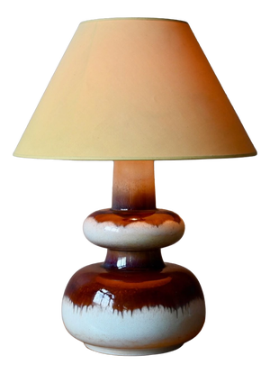 Brutalist Fat Lava Ceramic Totem Lamp, 1970s