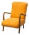 Scandinavian-Style Lounge Chair in Wood and Orange Fabric, 1960s For Sale