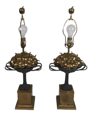 Chapman Brass and Iron Lamps - a Pair