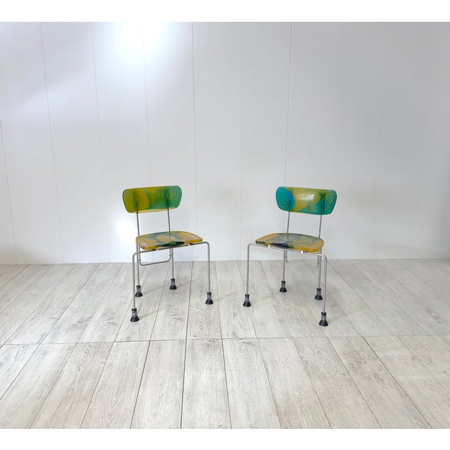 Model 543 Broadway Chairs by Gaetano Pesce for Bernini, 1993, Set of 2 For Sale - Image 16 of 16